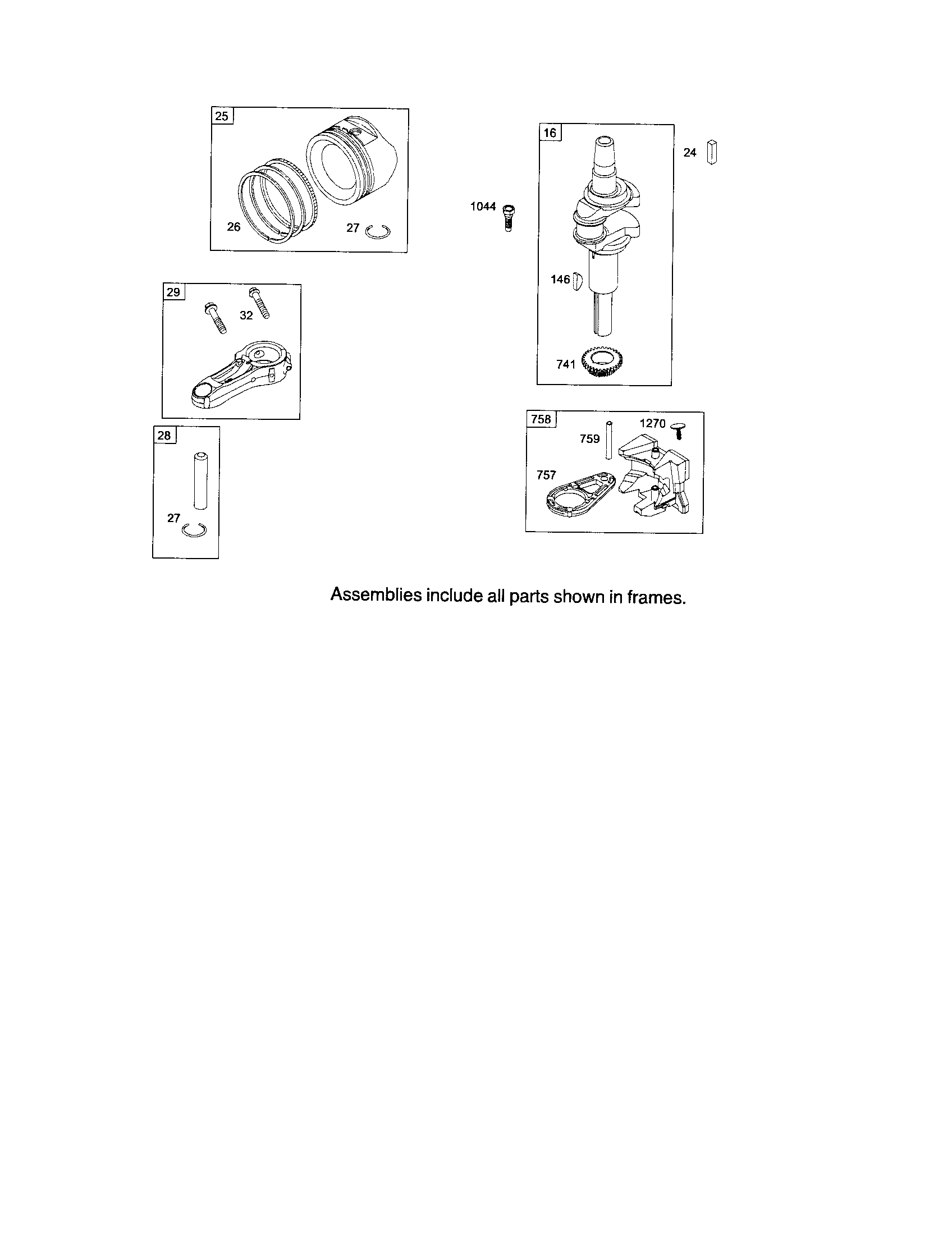 Crankshaft/piston/counterweight