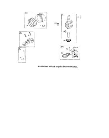 Crankshaft/piston/counterweight