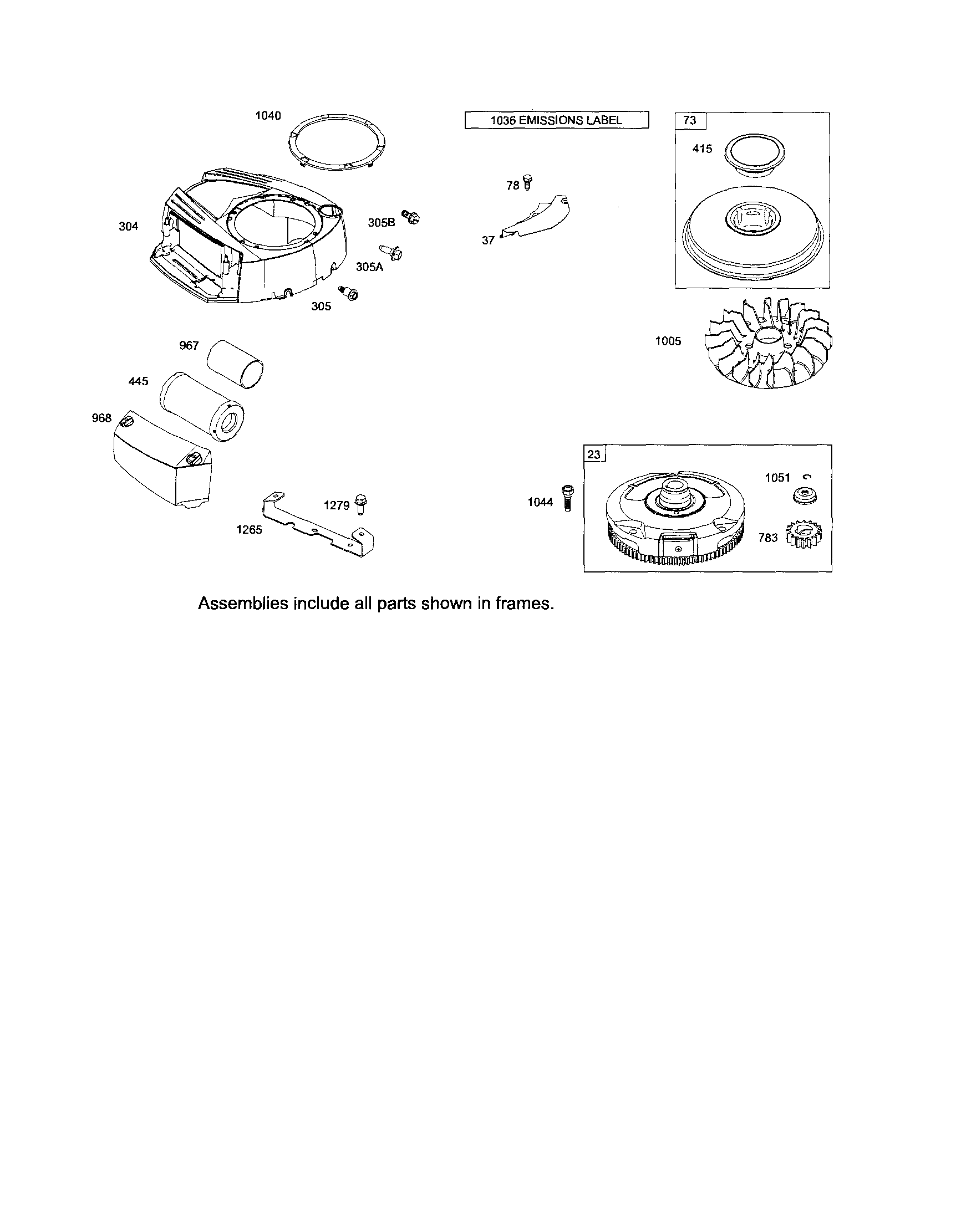 Blower housing/flywheel