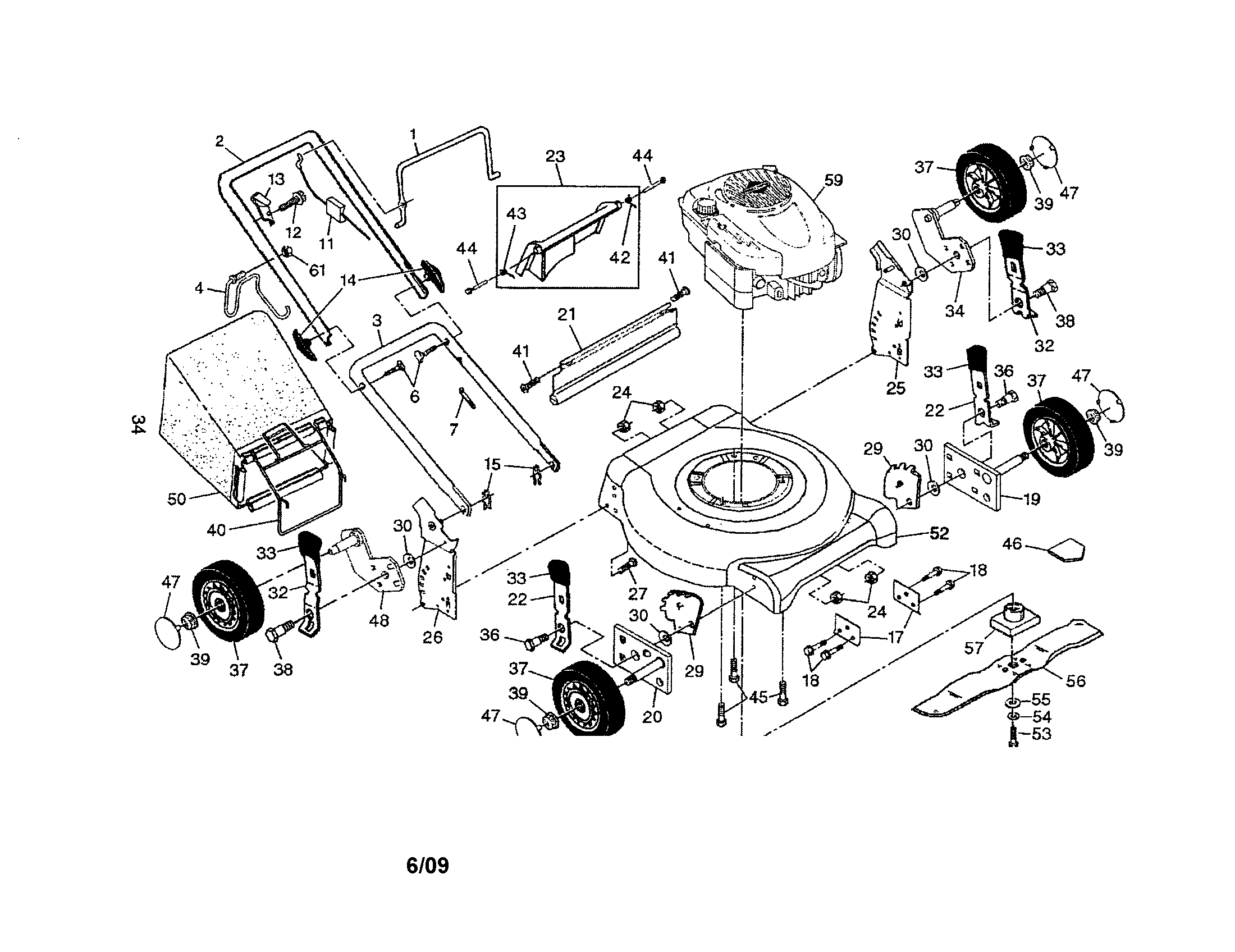 Page - 35 Official Craftsman 917388650 gas lawn mower parts | Sears ...