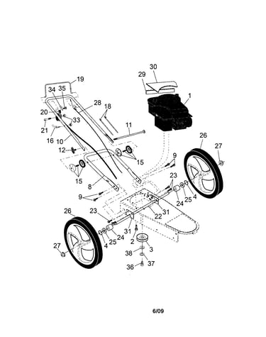 Engine/handle/wheel
