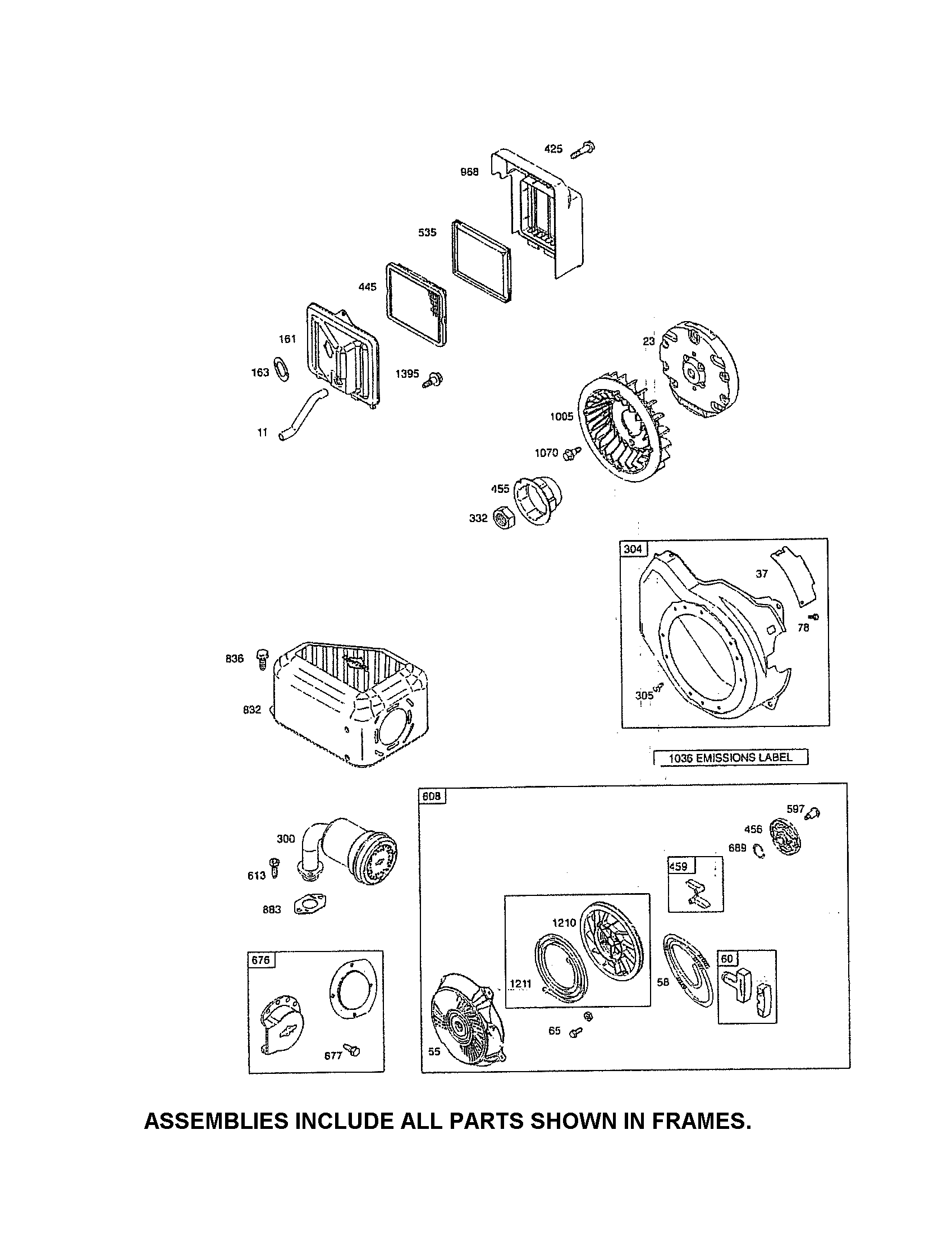 Rewind starter/blower housing