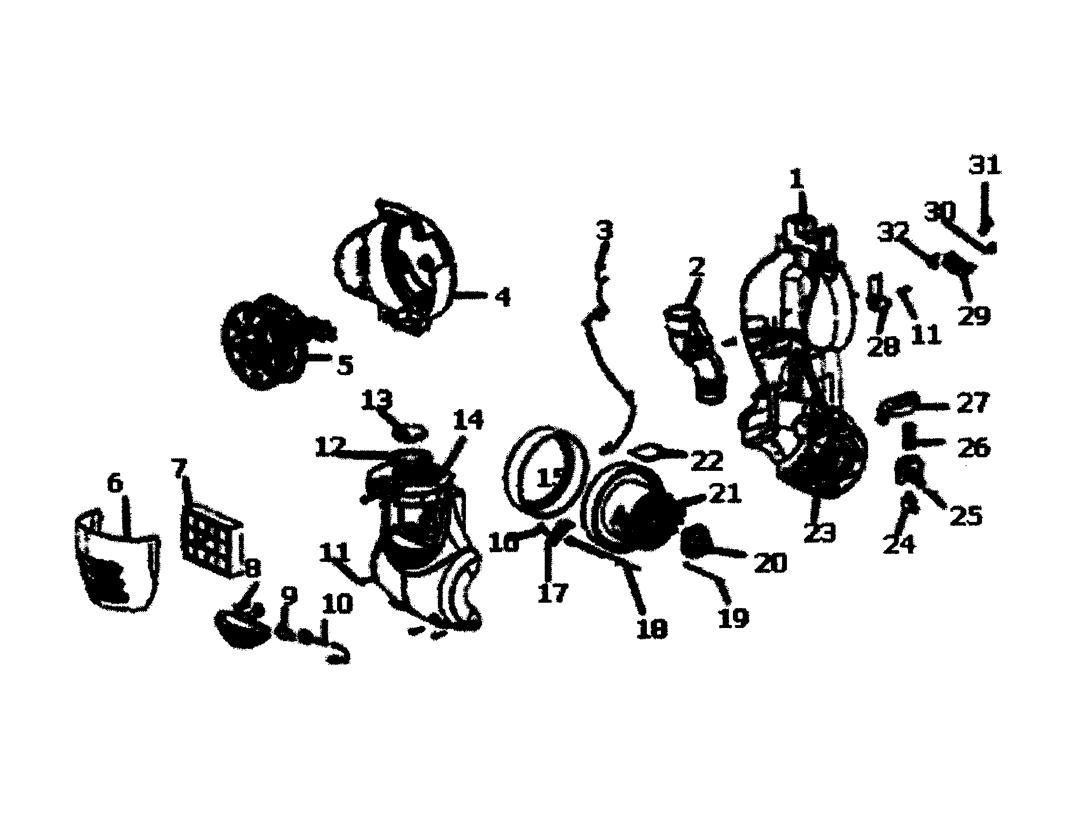 Hose coupling/motor