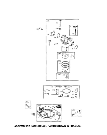 Carburetor/fuel tank