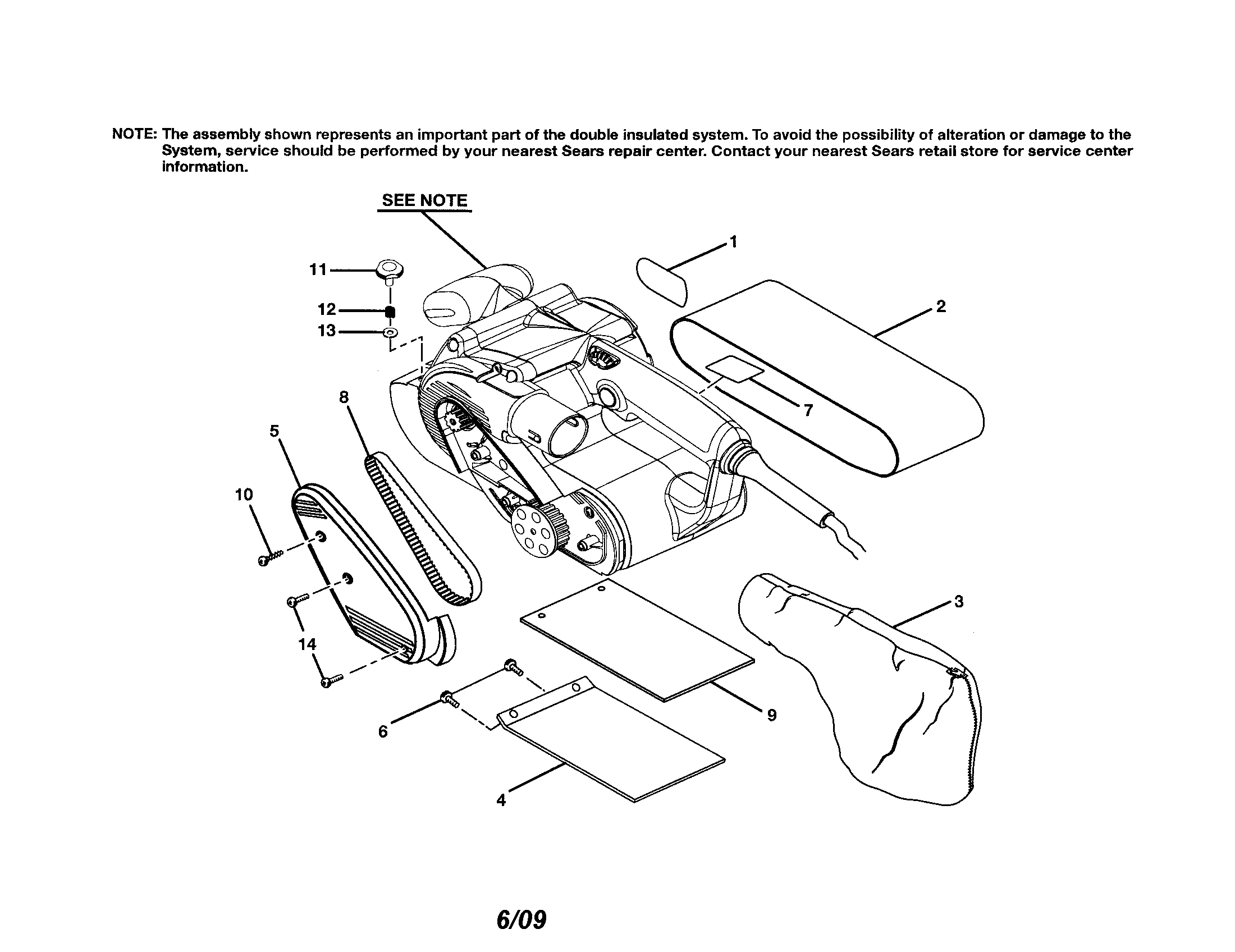 Belt/dust bag/wear plate