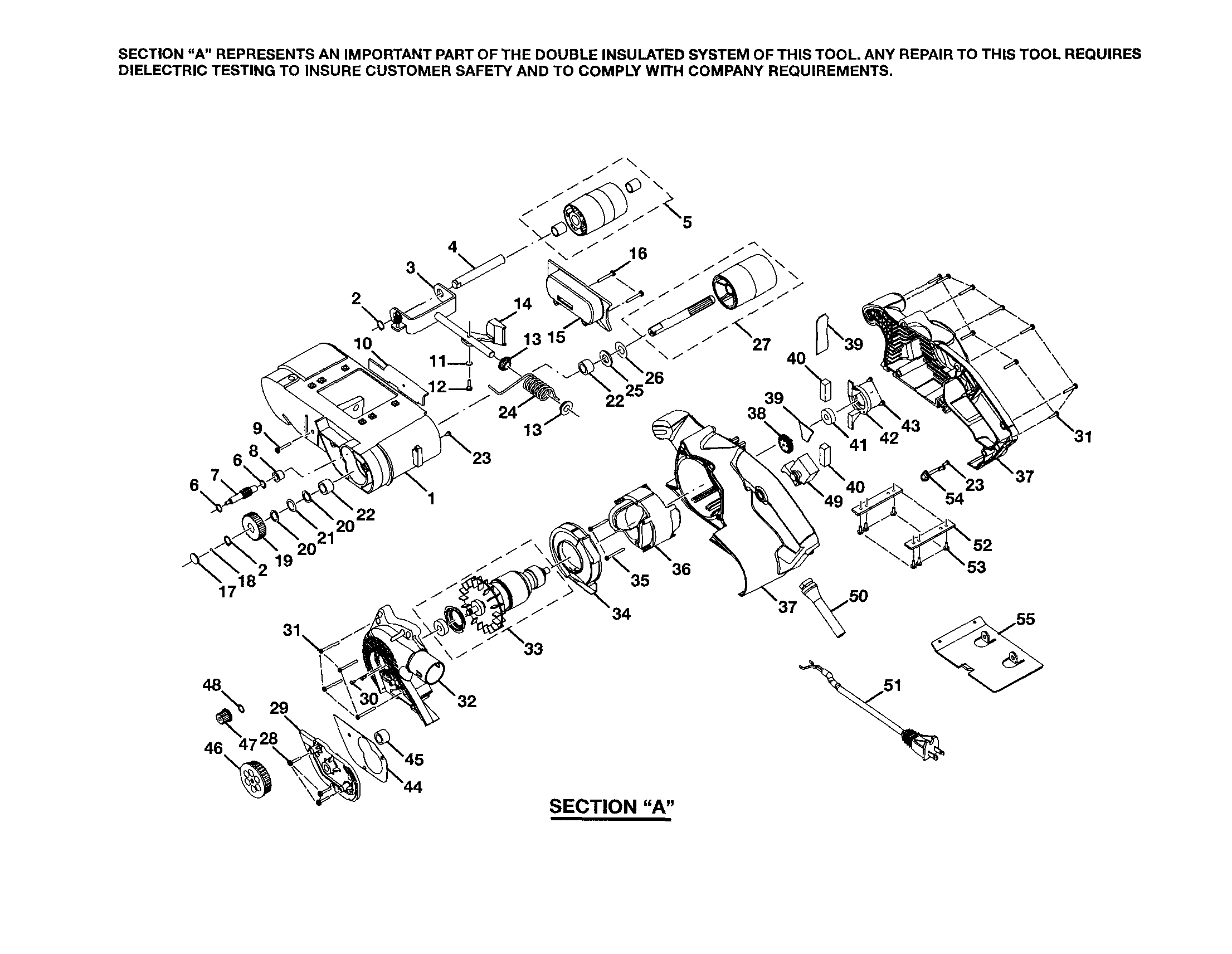 Main housing/armature/dust vent