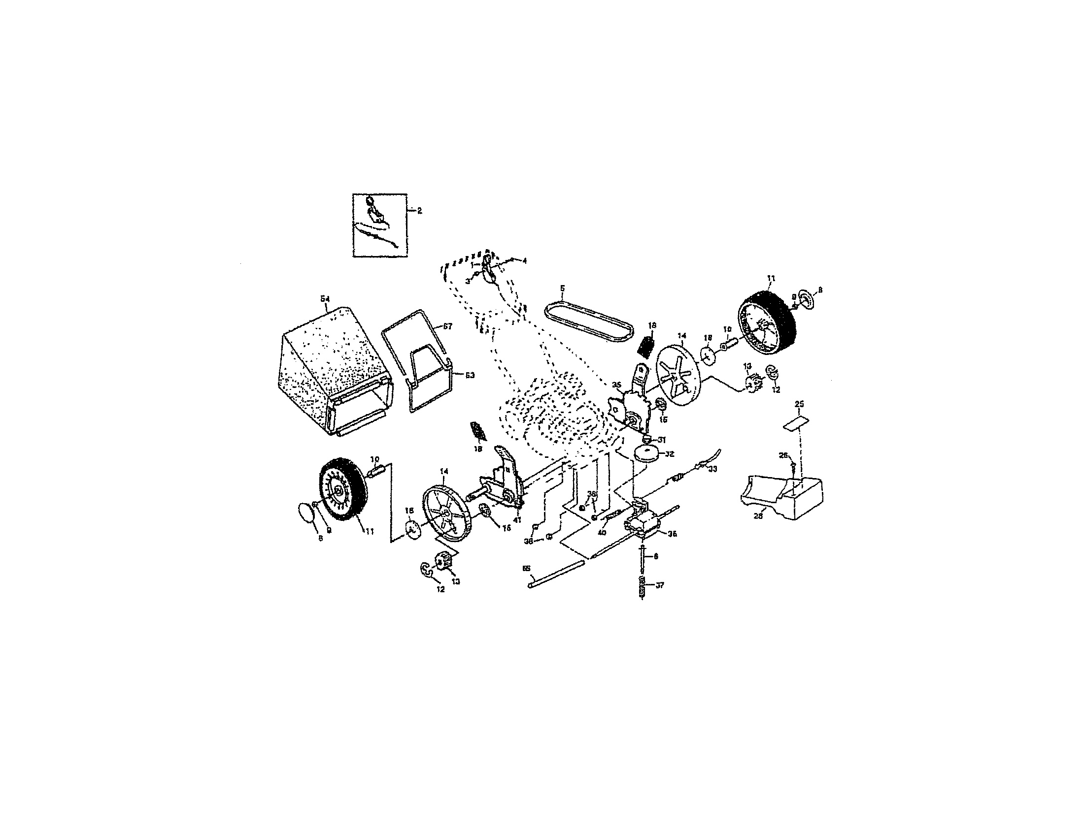 Drive control/gear case/wheels