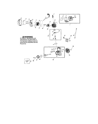 Cylinder/muffler/crankshaft