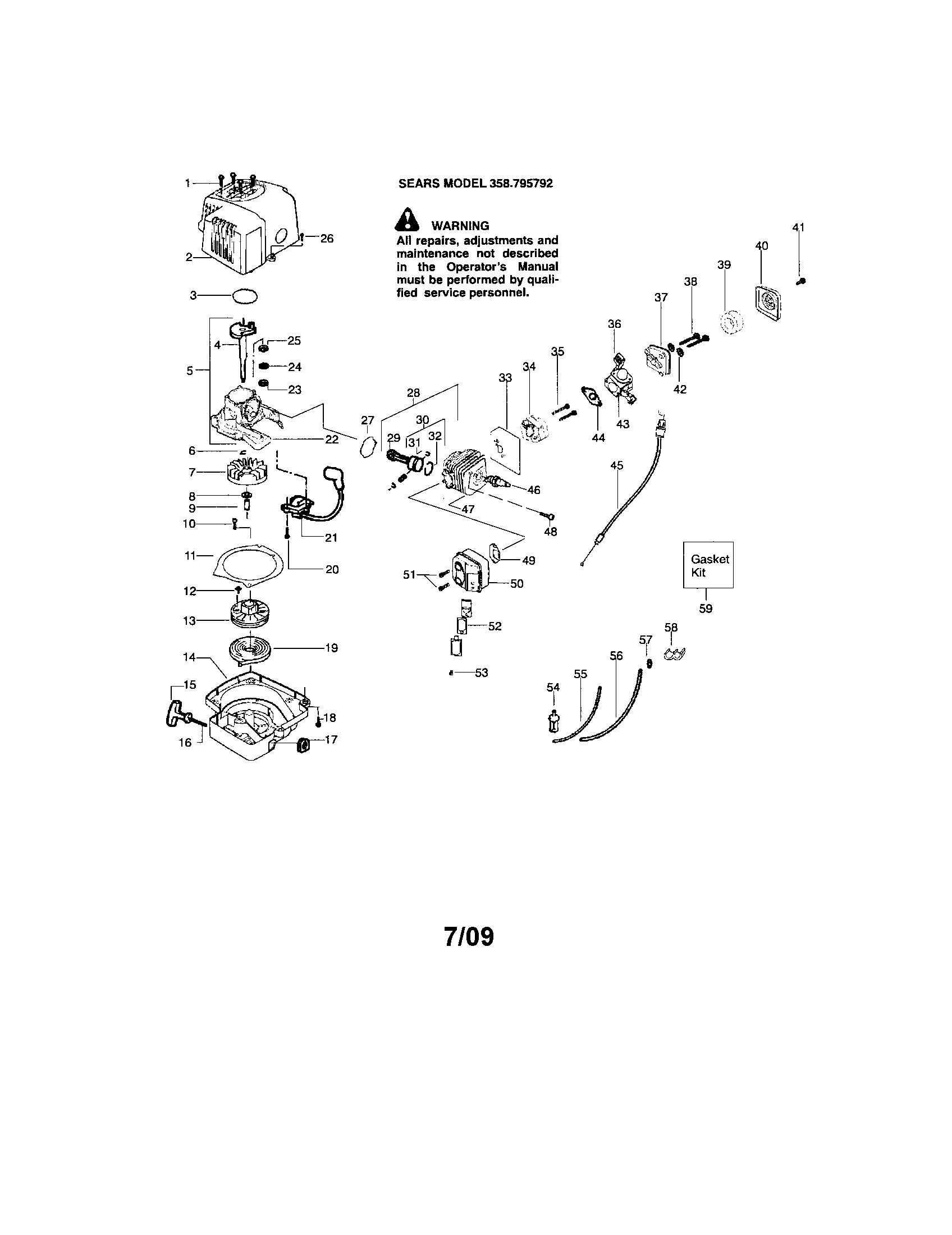 SHROUD/CRANKCASE/CRANKSHAFT
