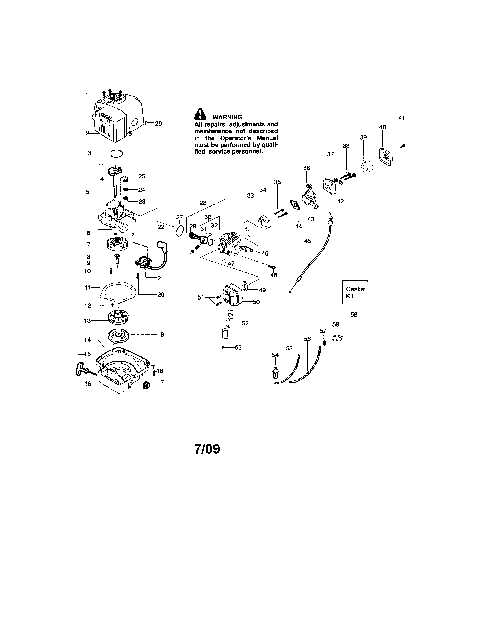 Shroud/crankcase/crankshaft