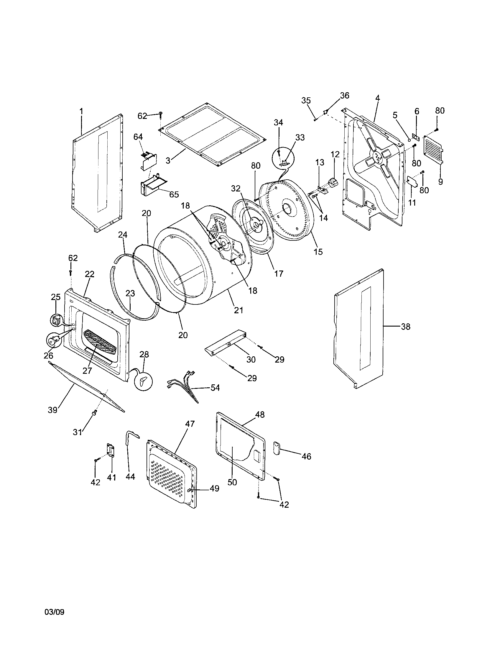 UPPER CABINET/DRUM HEATER