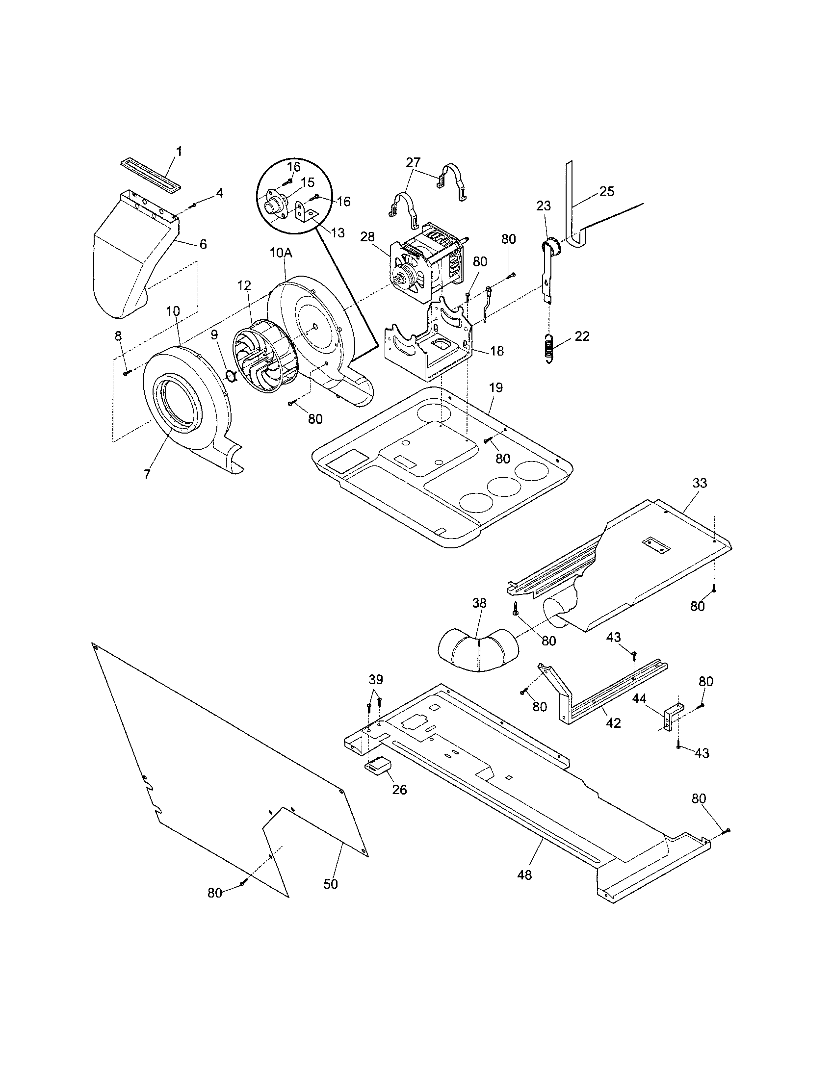 MOTOR/BLOWER/BELT