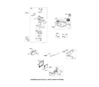 Briggs & Stratton 124T05-4947-B2 carburetor/fuel tank/muffler diagram