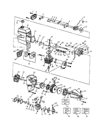 Cylinder/crankshaft/crankcase