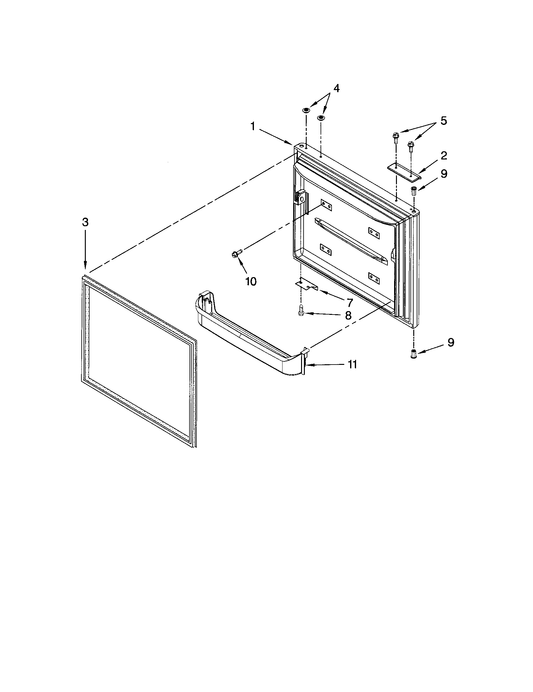 Freezer door