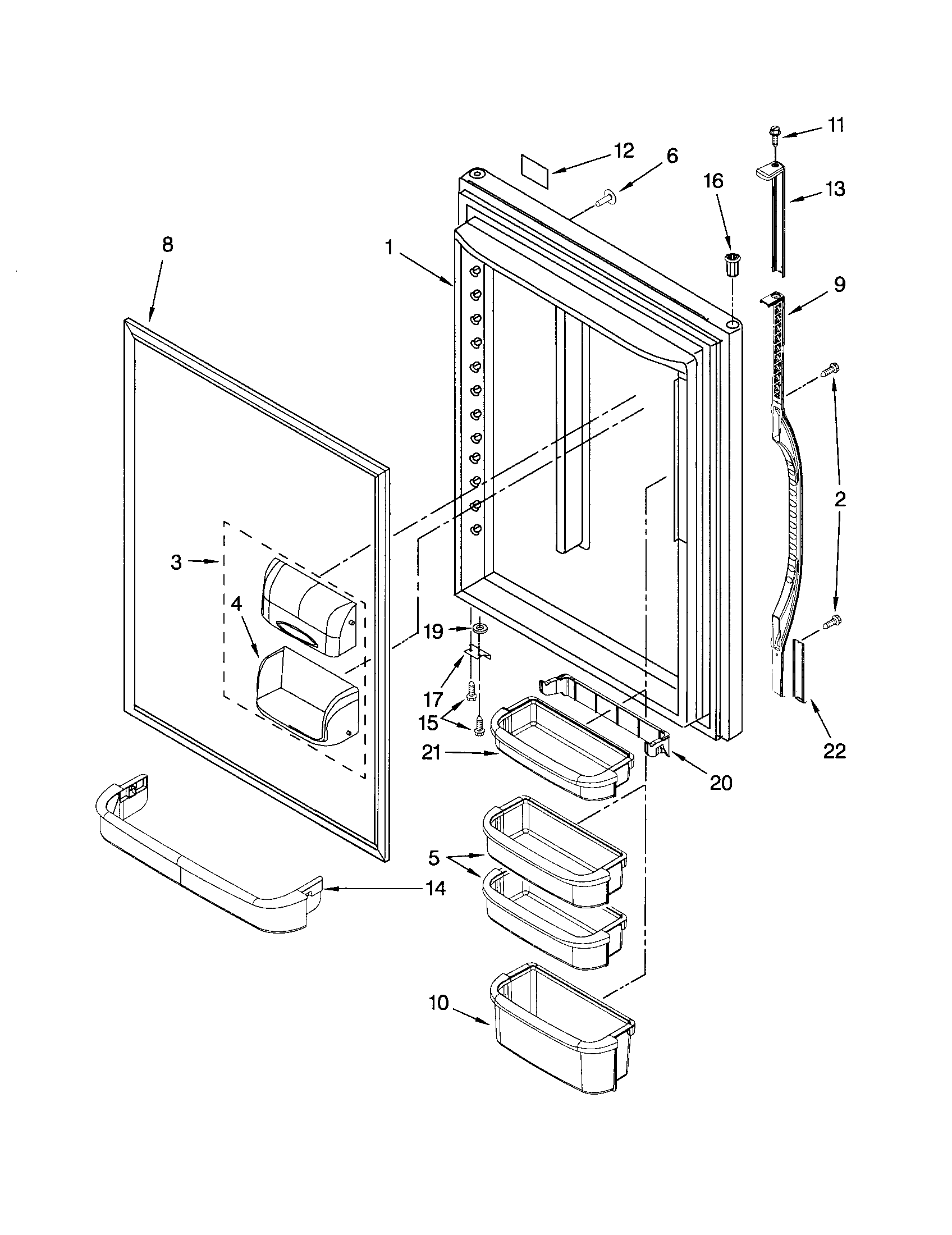 Refrigerator door