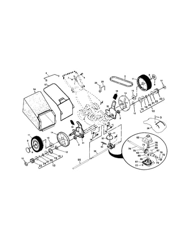 Drive control/gear case/wheels