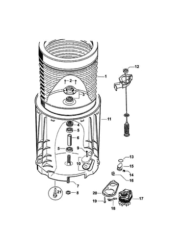 Inner & outer bowls & pump
