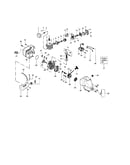 Cylinder/fuel tank/crankcase