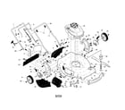 Craftsman 917376393 engine/housing/handle diagram