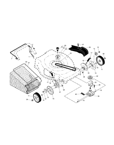 Drive control/gear case/wheels
