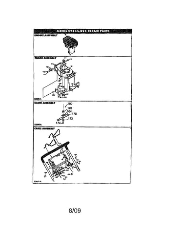 Engine/frame/blade/cable