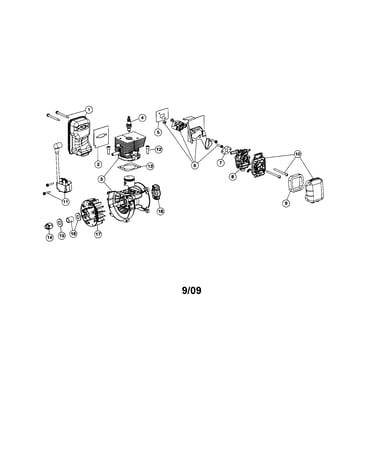 Short block/carburetor/muffler