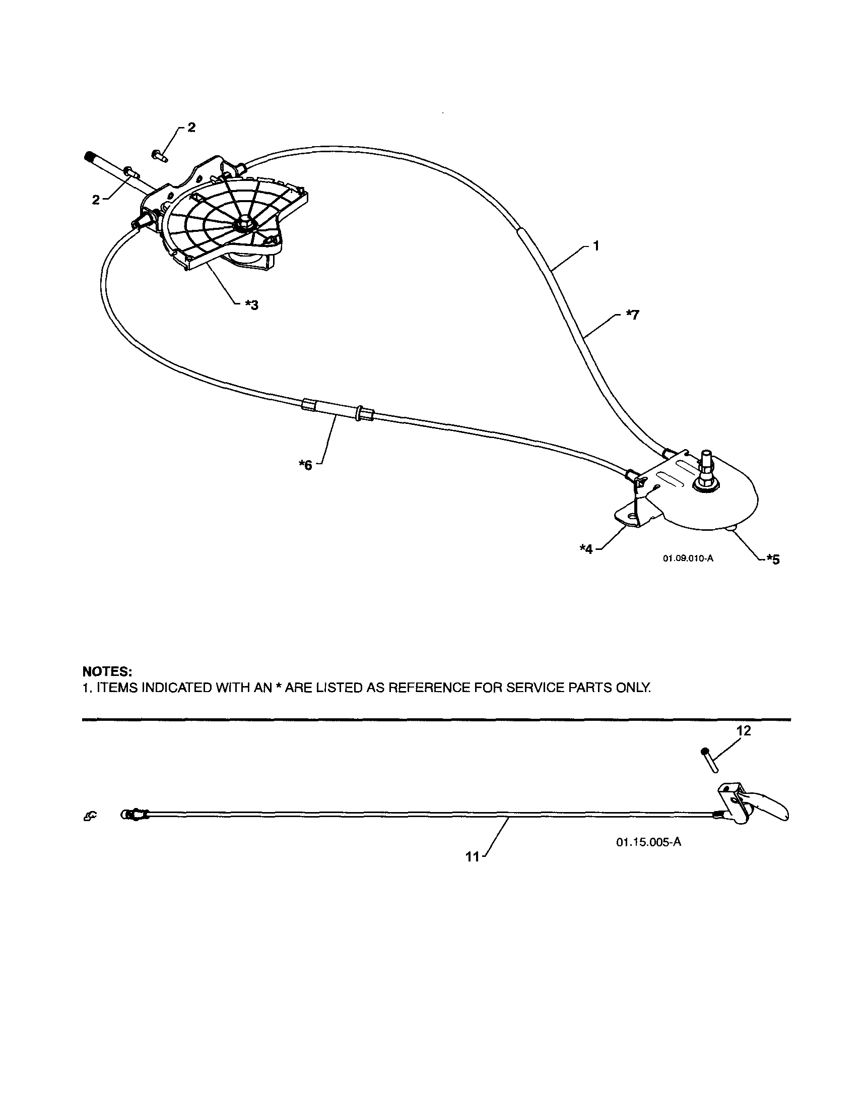 LEVER/CABLE ROTATOR/STEER CABLE