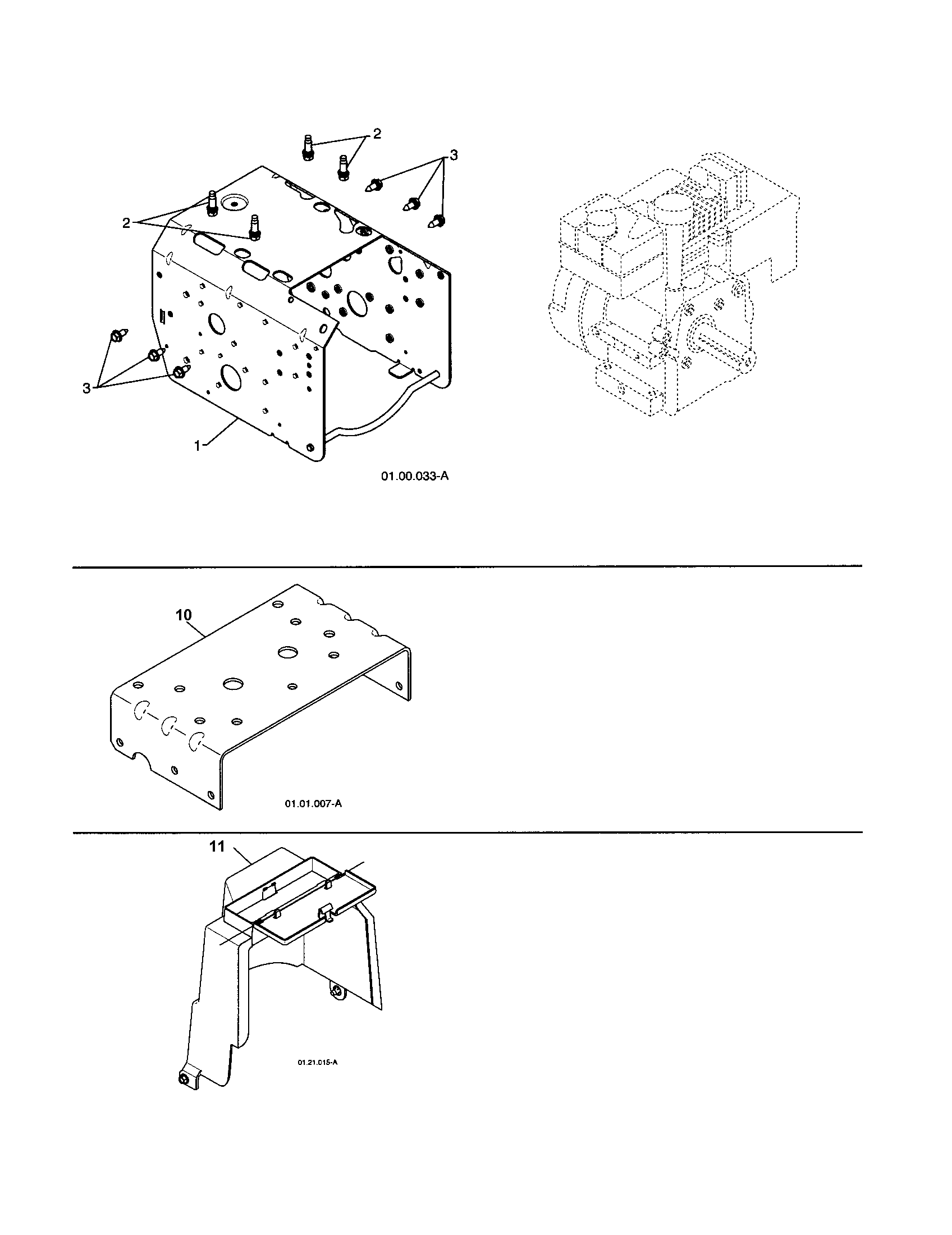Engine/frame/mount plate/cover