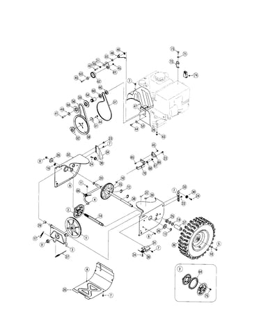 Axle/wheels