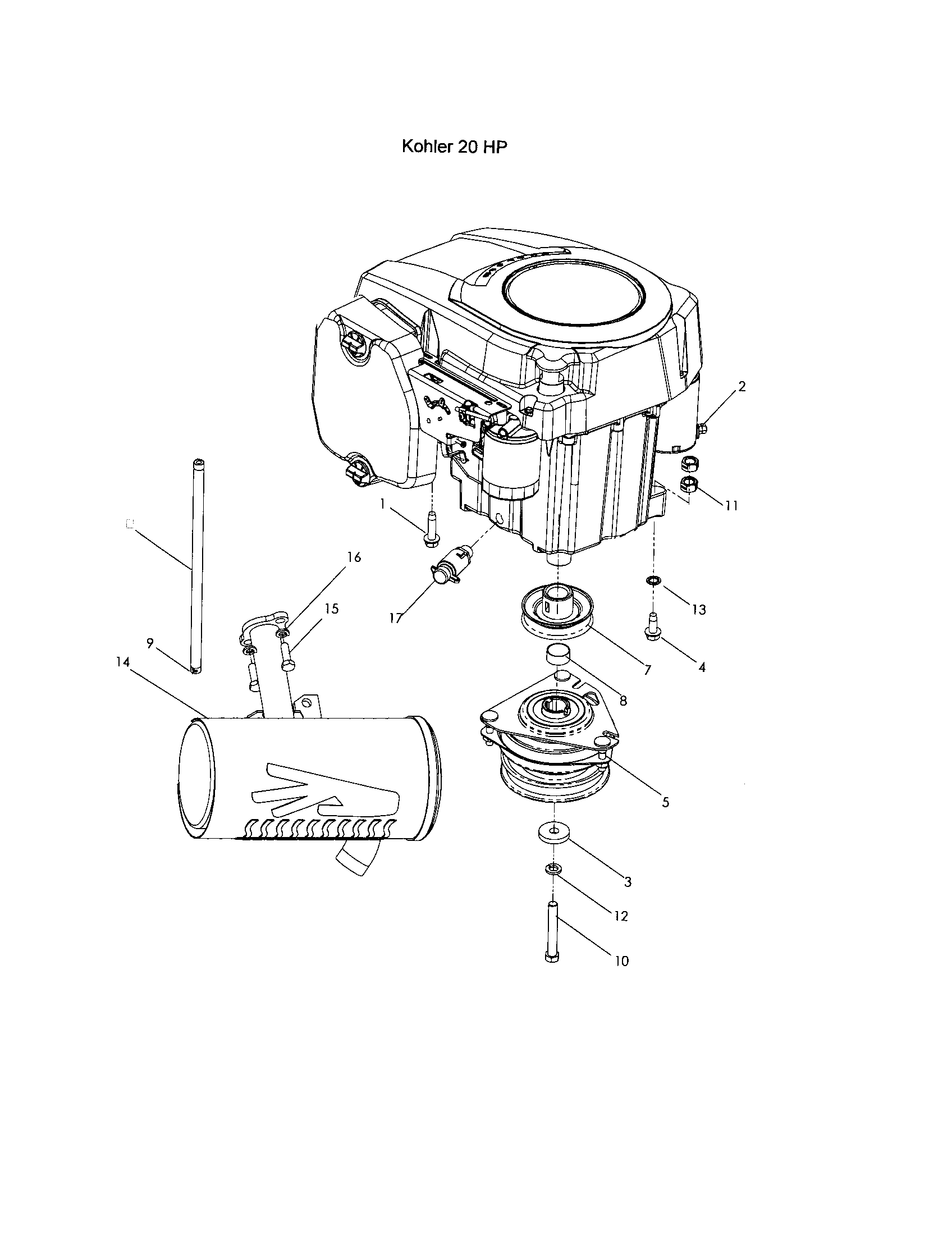 ENGINE - KOHLER 20 HP