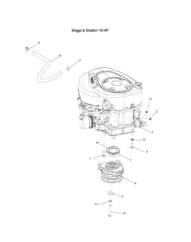 Engine - b&s 19 hp