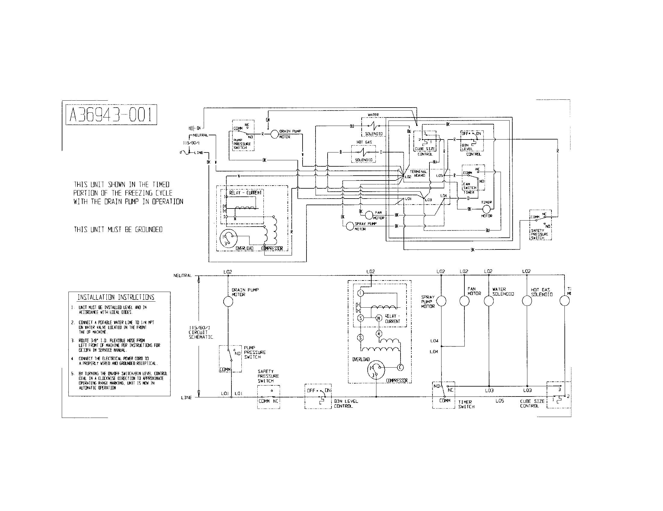 Drain pump model wiring diagram