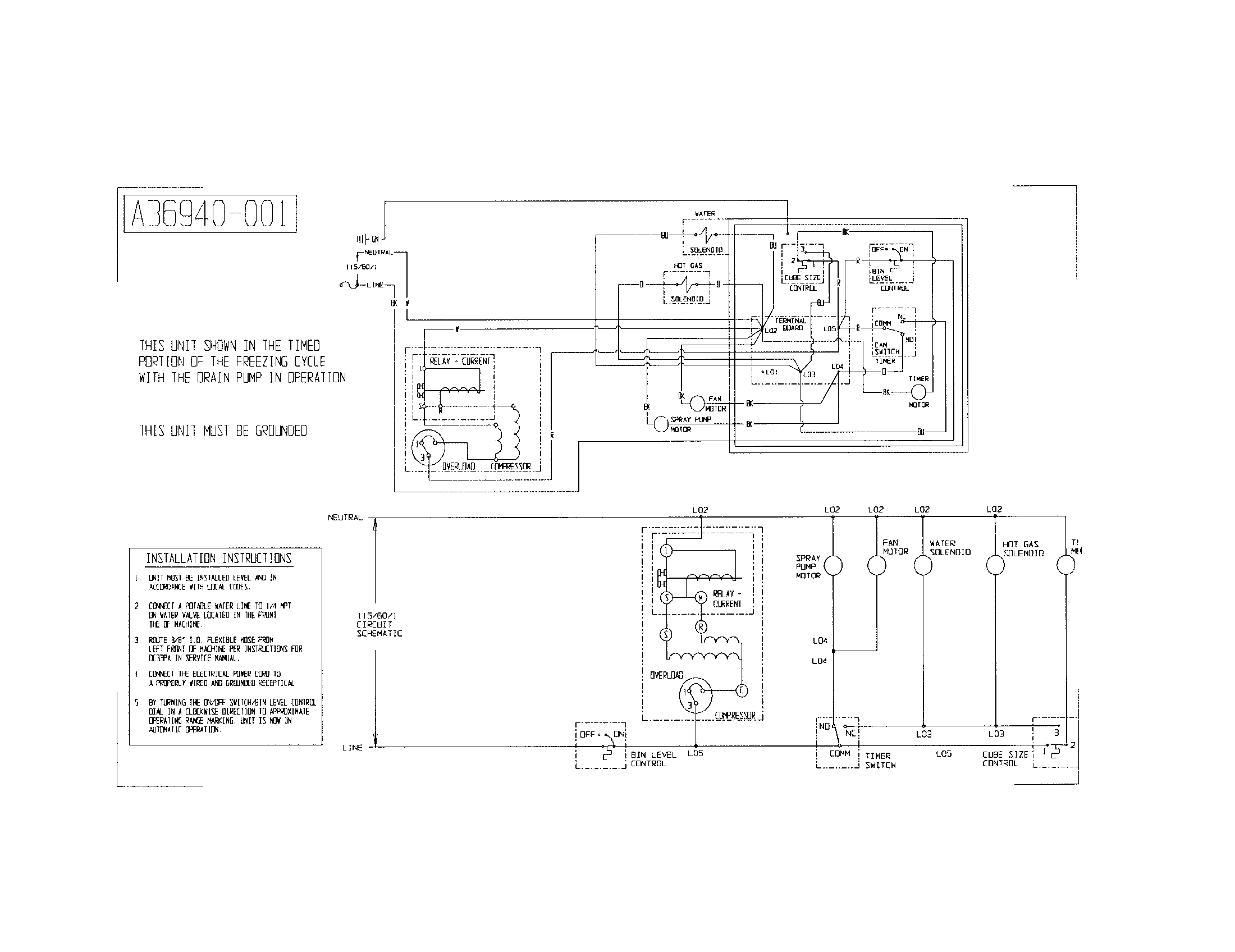 Gravity drain model wiring diagram