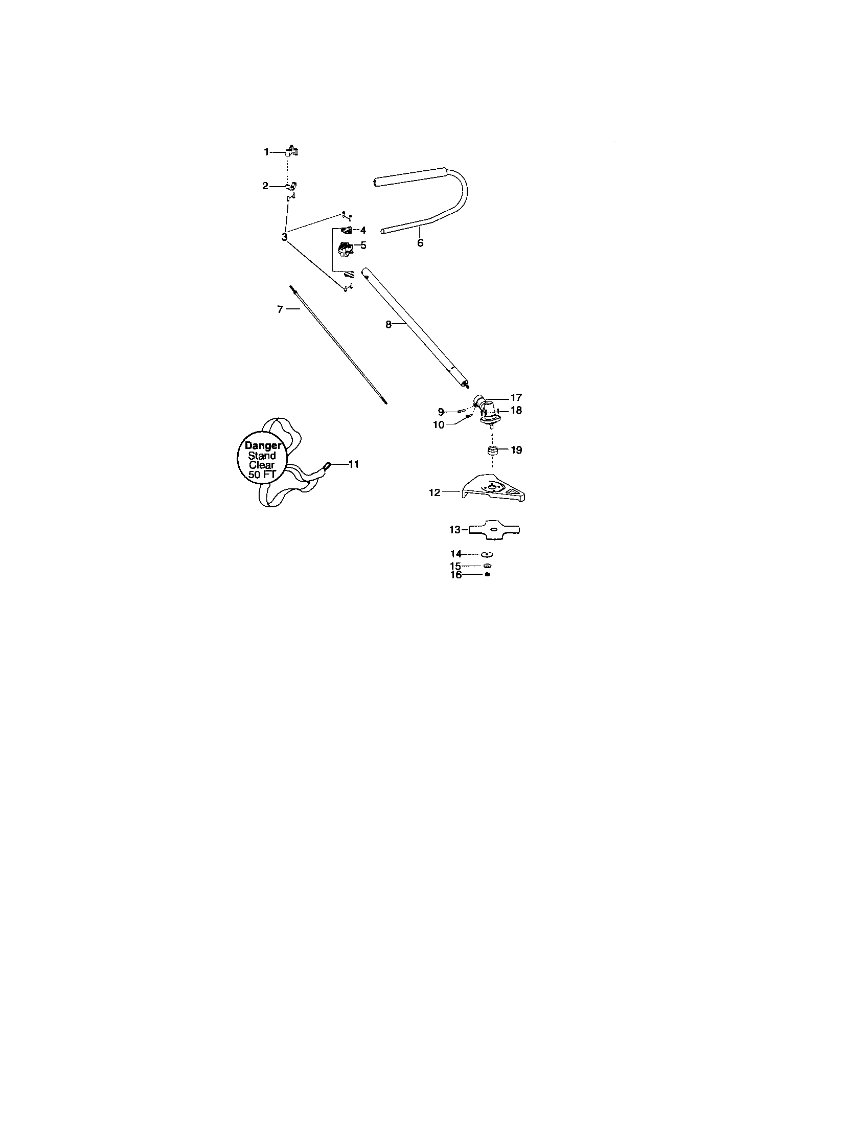 Handle/blade shield/gearbox
