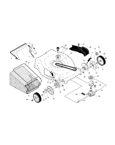 Drive control/gear case/wheels
