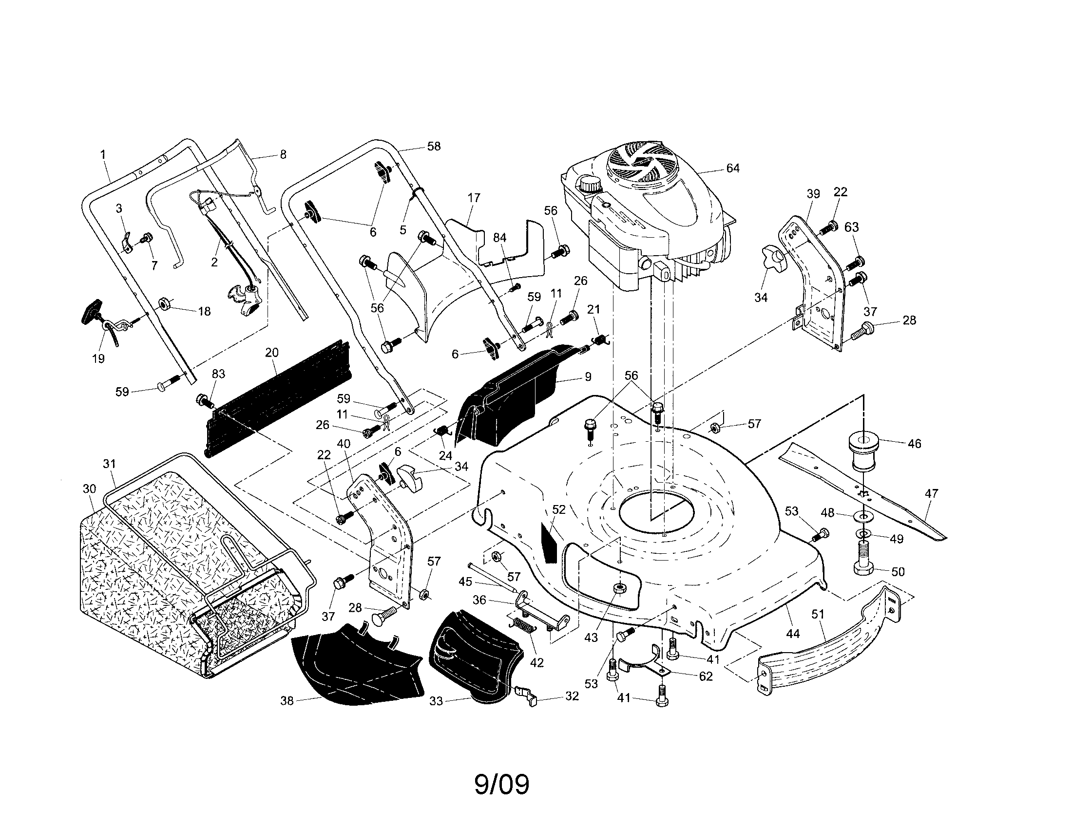 Engine/housing/handle