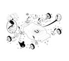 Craftsman 917374353 drive control/gear case/wheels diagram