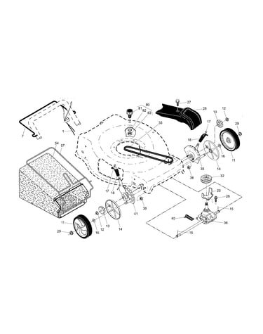 Drive control/gear case/wheels