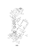 Shroud/lower chute/handle