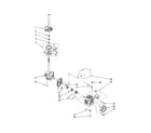 Whirlpool LSQ9565MQ0 brake/clutch/gearcase/motor/pump diagram