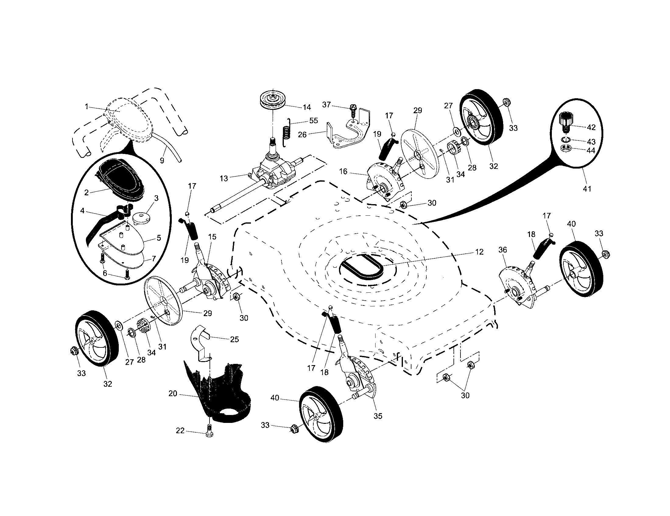 DRIVE CONTROL/GEAR CASE/WHEELS