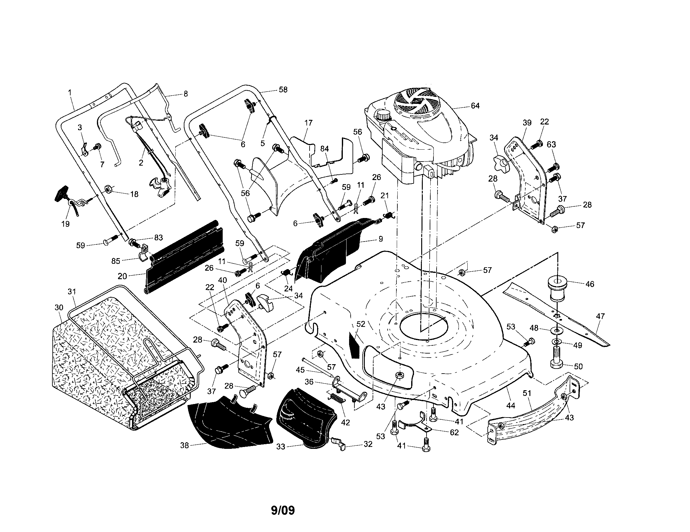 Engine/housing/handle