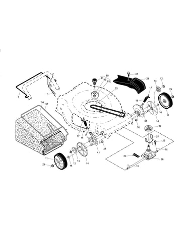 Drive control/gear case/wheels