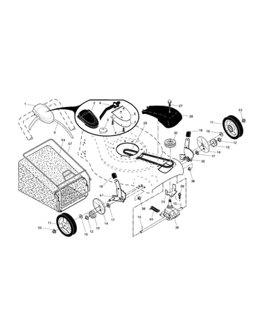 Drive control/gear case/wheels