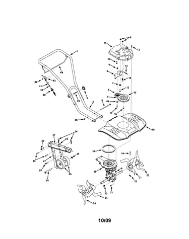 Rear wheel tiller