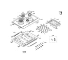 Bosch PCK755UC/01 cooktop diagram