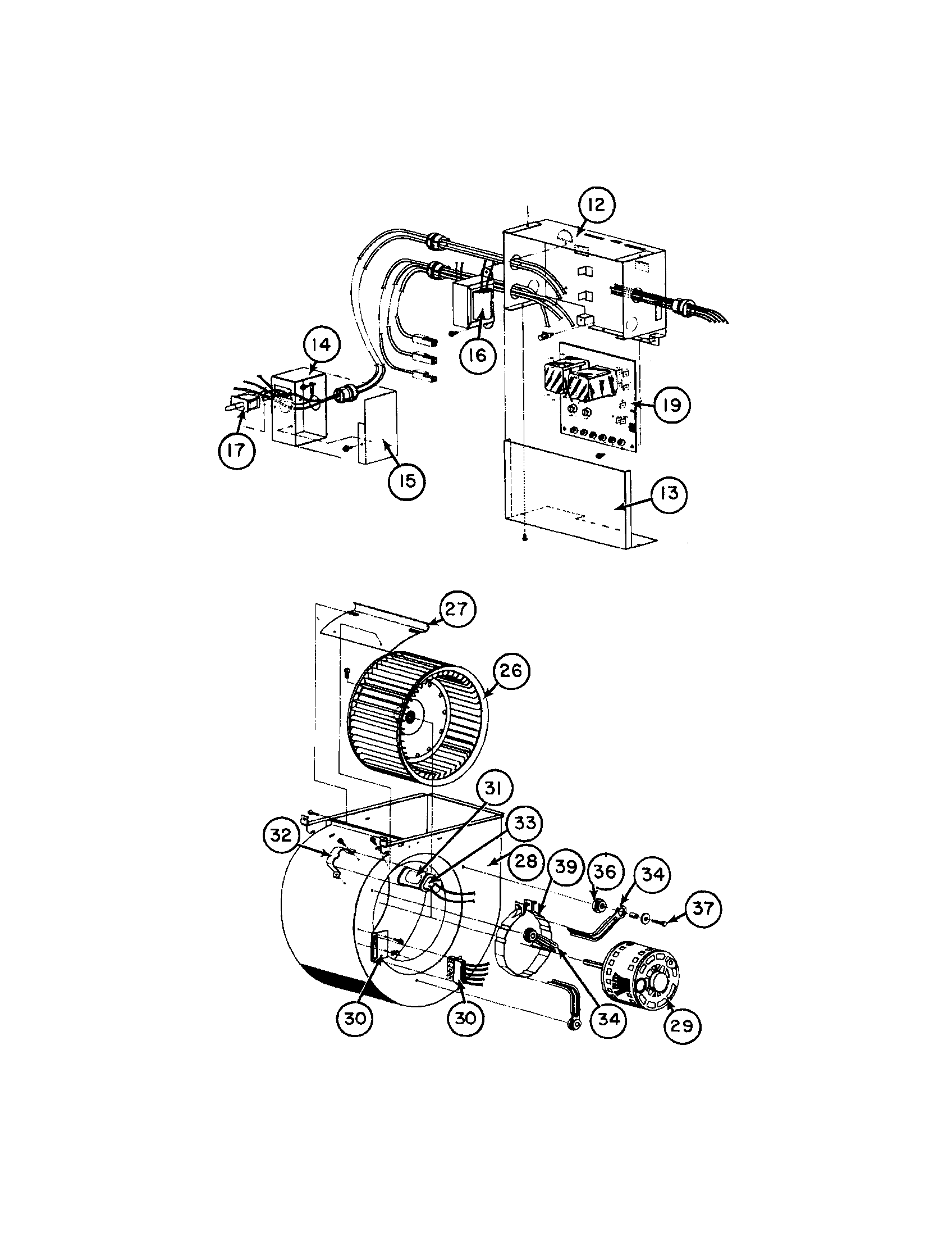 Blower housing/control box