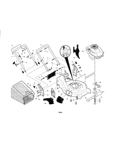 Engine/housing/handle