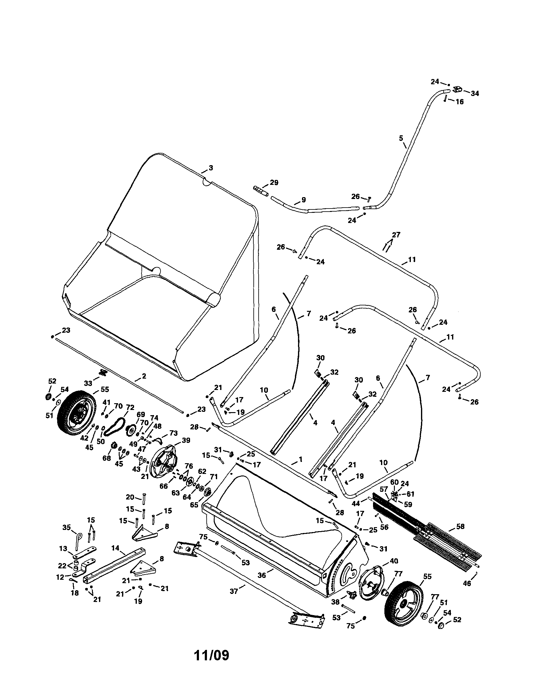44" highspeed sweeper